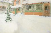 Carl Larsson THe Cottage in the Snow china oil painting artist